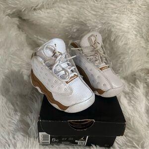 Jordan Kids' White and Tan Sneakers
